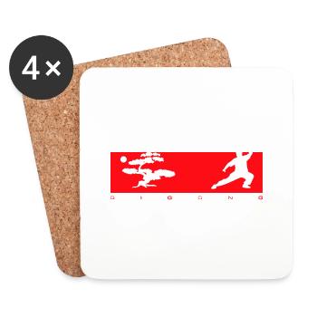 Bonsaï Qigong - Dessous de verre (lot de 4) - blanc - Devant