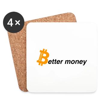 Better money - Untersetzer (4er-Set) - Weiß - Vorne