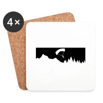 Mountain - Paragliding - (15) - Coasters (set of 4) - white - Front
