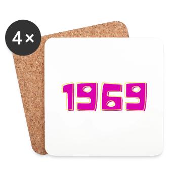 1969 the best year in pink - Coasters (set of 4) - white - Front