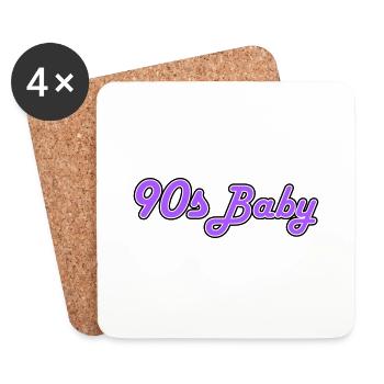 90's baby - Coasters (set of 4) - white - Front