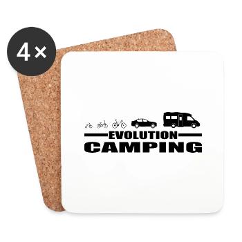 Camping - Untersetzer (4er-Set) - Weiß - Vorne