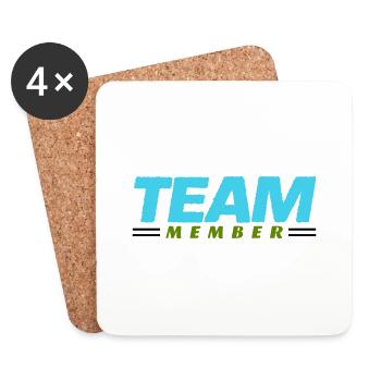 team member - Untersetzer (4er-Set) - Weiß - Vorne