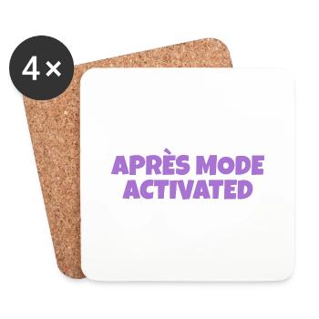 Après mode ACTIVATED purple, apres - Coasters (set of 4) - white - Front