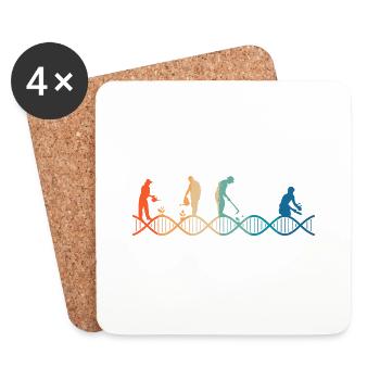 Gardening is in my DNA - Coasters (set of 4) - white - Front