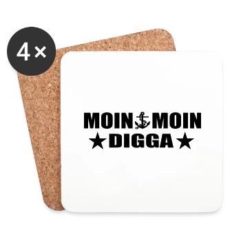 Moin - Untersetzer (4er-Set) - Weiß - Vorne