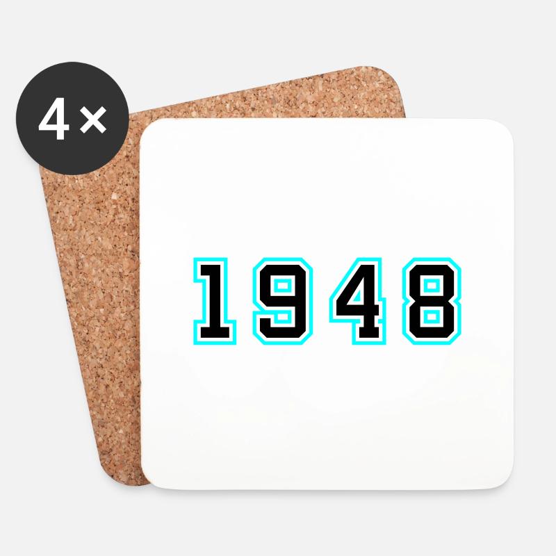 1948 Jahr Geburtstag - Untersetzer (4er-Set) - Weiß