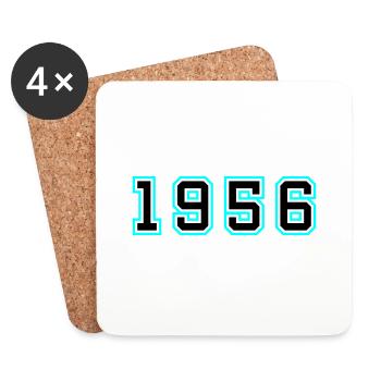 1956 Year Birthday - Coasters (set of 4) - white - Front
