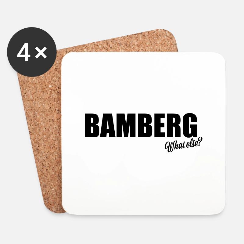 Bamberg what else - Untersetzer (4er-Set) - Weiß