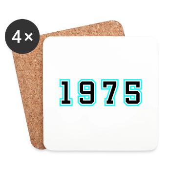 1975 Year Birthday - Coasters (set of 4) - white - Front