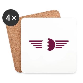 Qatar Style Design T-Shirt - Coasters (set of 4) - white - Front