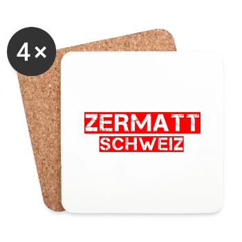 Zermatt - Dessous de verre (lot de 4) - blanc - Devant