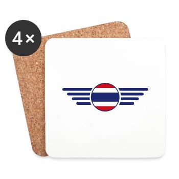 Thailand Style Design T-Shirt - Coasters (set of 4) - white - Front