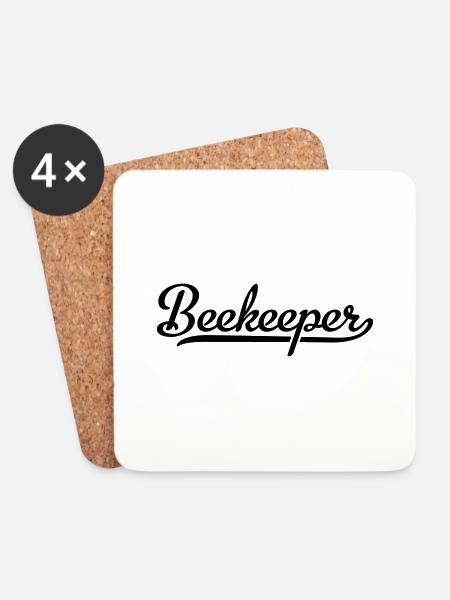Beekeeper - Untersetzer (4er-Set) - Weiß