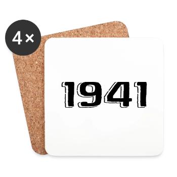 Vintage 1941 Born Birthday Retro 1941 - Coasters (set of 4) - white - Front