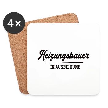 Heizungsbauer in Ausbildung Heizungsbau Lehre SHK - Untersetzer (4er-Set) - Weiß - Vorne