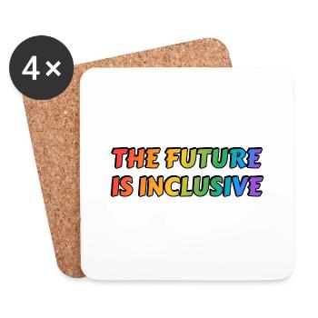 The Future Is Inclusive - Coasters (set of 4) - white - Front