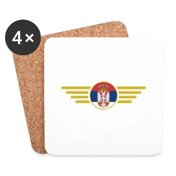 I Love Serbia, Elegance Style Design T-Shirt - Coasters (set of 4) - white - Front