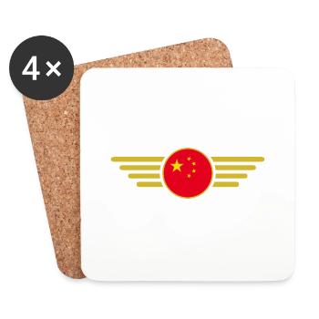 I Love China, Elegance Style Design T-Shirt - Coasters (set of 4) - white - Front