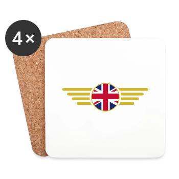 I Love Britain UK, Style Design T-Shirt - Coasters (set of 4) - white - Front