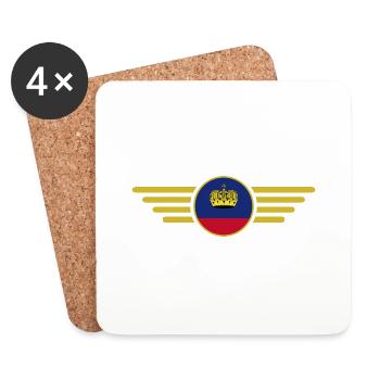 Ich liebe Lichtenstein, Eleganz Stil Design T-Shir - Untersetzer (4er-Set) - Weiß - Vorne