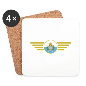 I love San Marino, elegance style design T-Shirt - Coasters (set of 4) - white - Front