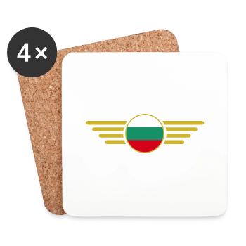 Ich liebe Bulgarien, Stil Design T-Shirt, Kleidung - Untersetzer (4er-Set) - Weiß - Vorne