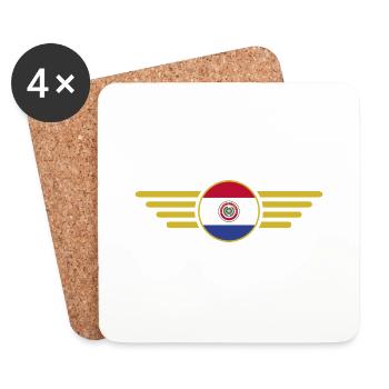 I Love Paraguay, Elegance Style Design T-Shirt - Coasters (set of 4) - white - Front