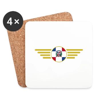 J’aime la République dominicaine Design T-Shirt - Dessous de verre (lot de 4) - blanc - Devant