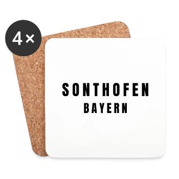Sonthofen Bayern - Untersetzer (4er-Set) - Weiß - Vorne
