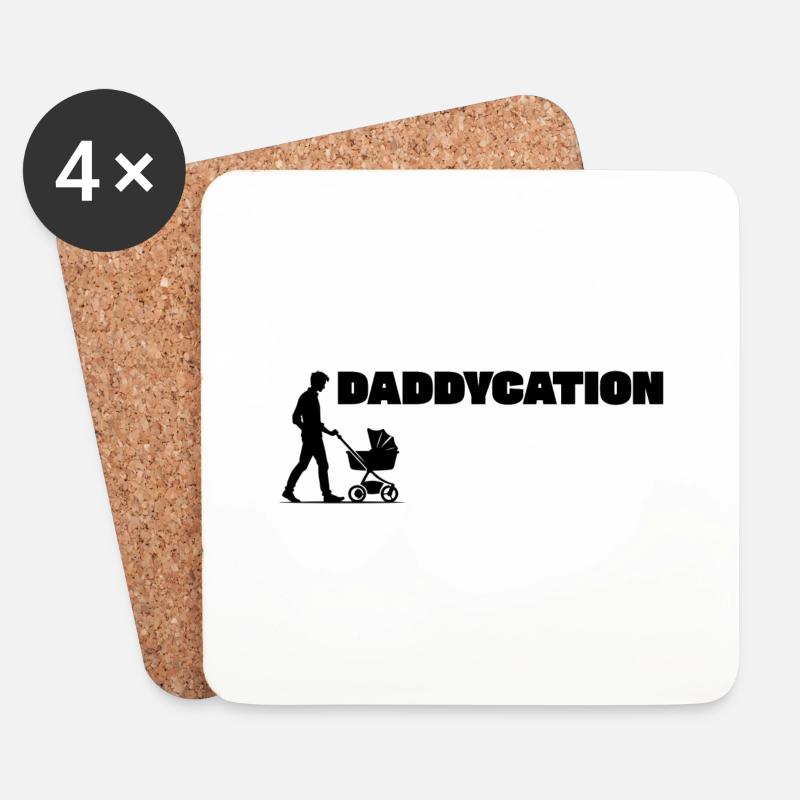 Daddycation - Untersetzer (4er-Set) - Weiß