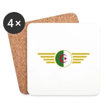 I Love Algeria, Elegance Style Design T-Shirt - Coasters (set of 4) - white - Front