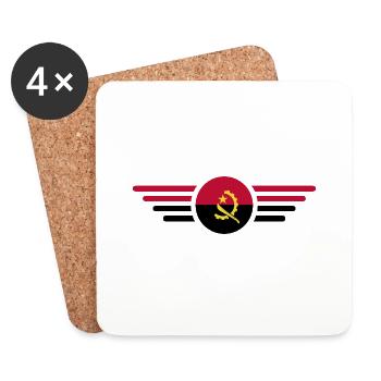 Ich liebe Angola, Eleganz Stil Design T-Shirt - Untersetzer (4er-Set) - Weiß - Vorne