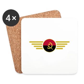 Ich liebe Angola, Eleganz Stil Design T-Shirt - Untersetzer (4er-Set) - Weiß - Vorne