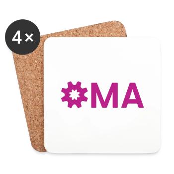 Oma Zahnrad Werkzeug Handwerk Ingenieur - Untersetzer (4er-Set) - Weiß - Vorne