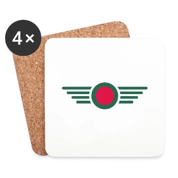 I Love Bangladesh, Elegance Style Design T-Shirt - Coasters (set of 4) - white - Front