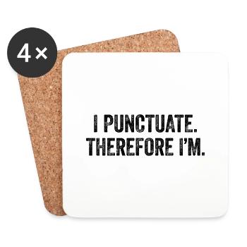 Sarcasm for grammar fans - Coasters (set of 4) - white - Front