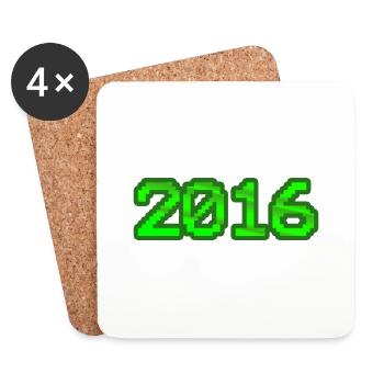 Computer 2016 - Untersetzer (4er-Set) - Weiß - Vorne