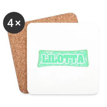 Cadeau pour Lilotta - Dessous de verre (lot de 4) - blanc - Devant