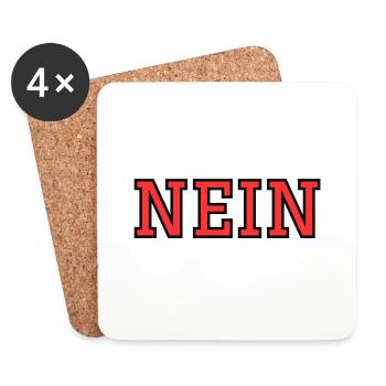 NEIN - Untersetzer (4er-Set) - Weiß - Vorne
