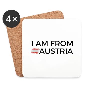 I am from Austria T Shirt - Untersetzer (4er-Set) - Weiß - Vorne