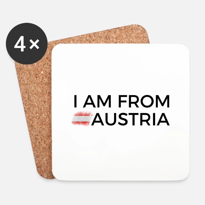 I am from Austria T Shirt - Untersetzer (4er-Set) - Weiß