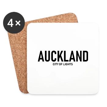 Auckland - City of Lights - New Zealand Neuseeland - Coasters (set of 4) - white - Front