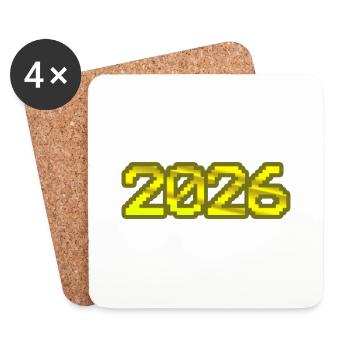 2026 - Untersetzer (4er-Set) - Weiß - Vorne