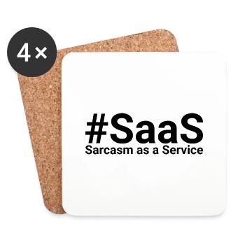 Sarcasm as a Service SaaS - Untersetzer (4er-Set) - Weiß - Vorne