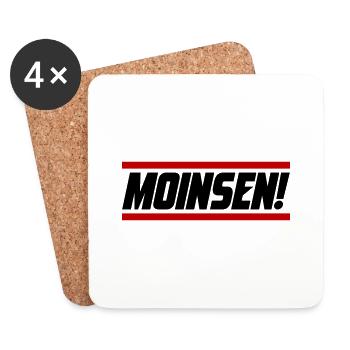Moinsen Moin - Untersetzer (4er-Set) - Weiß - Vorne