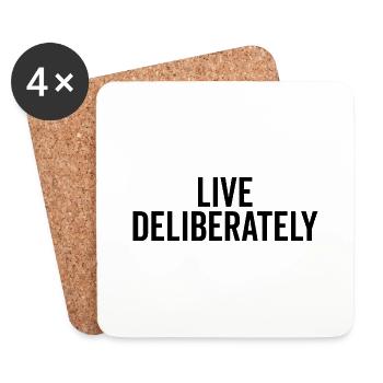Live Deliberately - Coasters (set of 4) - white - Front
