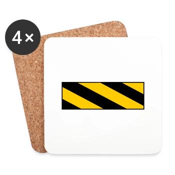 warning sign - Untersetzer (4er-Set) - Weiß - Vorne