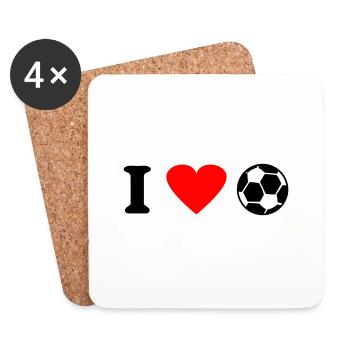 fußball - Untersetzer (4er-Set) - Weiß - Vorne