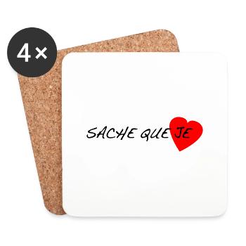 sache_que_je - Dessous de verre (lot de 4) - blanc - Devant